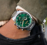 Hugo Boss Pioneer Green Dial Silver Steel Strap Watch for Men - 1513868 Buy Now By Hugo Boss
