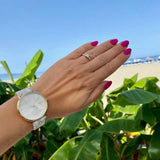 Michael Kors Pyper Quartz Silver Dial White Leather Strap Watch For Women - MK2858 Buy Now By Michael Kors