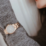 Daniel Wellington Iconic Link Grey Dial Gold Steel Strap Watch For Women - DW00100334 Buy Now By Daniel Wellington