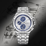 Maurice Lacroix Aikon Chronograph Silver Dial Silver Steel Strap Watch for Men - AI1018-SS002-131-1 Buy Now By Maurice Lacroix