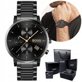 Hugo Boss Integrity Black Dial Black Steel Strap Watch for Men - 1513780 Buy Now By Hugo Boss