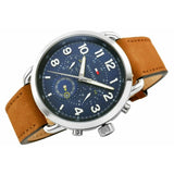 Tommy Hilfiger Briggs Chronograph Blue Dial Brown Leather Strap Watch for Men - 1791424 Buy Now By Tommy Hilfiger