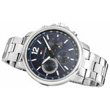 Tommy Hilfiger London Chronograph Quartz Blue Dial Silver Steel Strap Watch for Men - 1791534 Buy Now By Tommy Hilfiger