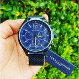 Tommy Hilfiger Gavin Chronograph Blue Dial Blue Mesh Bracelet Watch for Men - 1791471 Buy Now By Tommy Hilfiger