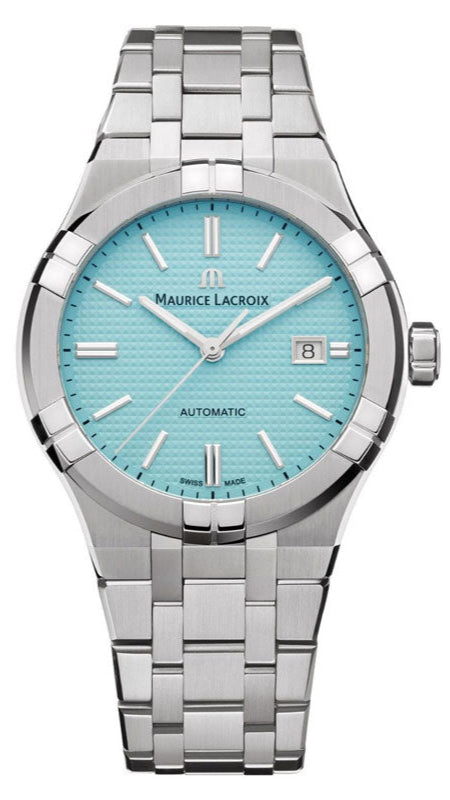 Maurice Lacroix Aikon Automatic Sky Blue Dial Silver Steel Strap Watch For Men - AI6008-SS00F-431-C Buy Now By Maurice Lacroix