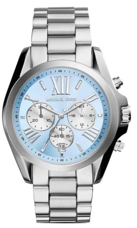 Michael Kors Bradshaw Chronograph Blue Dial Silver Steel Strap Watch For Women - MK6099 Buy Now By Michael Kors