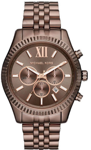Michael Kors Lexington Chronograph Brown Dial Brown Steel Strap Watch For Men - MK8522 Buy Now By Michael Kors