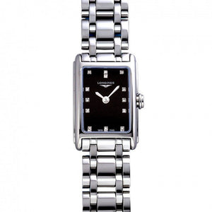 Longines Dolcevita Black Dial Silver Steel Strap Watch for Women - L5.258.4.57.6 Buy Now By Longines
