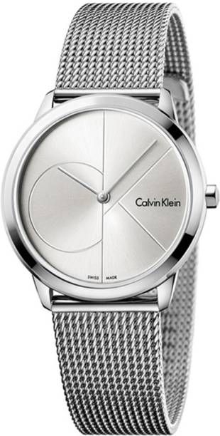 Calvin Klein Minimal Silver Dial Silver Mesh Bracelet Watch for Men - K3M2112Z Buy Now By Calvin Klein