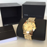 Marc Jacobs Amy Dexter Gold Dial Gold Steel Strap Watch for Women - MBM3215 Buy Now By Marc Jacobs