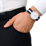 Daniel Wellington Classic Glasgow White Dial Two Tone NATO Strap Watch For Men - DW00100018 Buy Now By Daniel Wellington