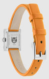 Gucci G-Frame Square Mother of Pearl Orange Dial Orange Leather Strap Watch For Women - YA128532 Buy Now By Gucci
