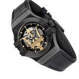 Maserati Potenza Skeleton Limited Edition Black Dial Black Leather Strap Watch For Men - R8821108027 Buy Now By Maserati