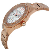 Bulova Crystal Silver Dial Rose Gold Steel Strap Watch for Women - 97N101 Buy Now By Bulova