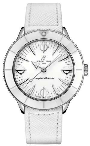 Breitling Superocean Heritage '57 Pastel Paradise White Dial White Leather Strap Watch for Women - A10340A71A1X1 Buy Now By Breitling