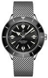 Breitling Superocean Heritage '57 Black Dial Silver Mesh Bracelet Watch for Men - A10370121B1A1 Buy Now By Breitling