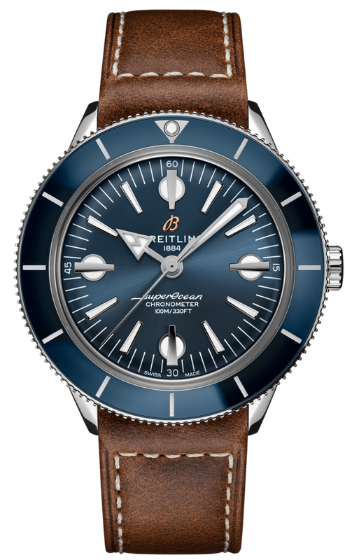 Breitling Superocean Heritage '57 Blue Dial Brown Leather Strap Watch for Men - A10370161C1X1 Buy Now By Breitling