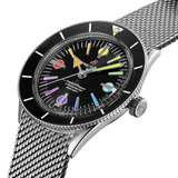 Breitling Superocean Heritage '57 Black Dial Silver Mesh Bracelet Watch for Men - A103701A1B1A1 Buy Now By Breitling