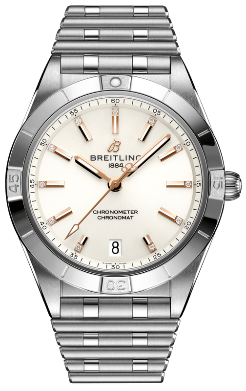 Breitling Chronomat Automatic 36 White Dial Silver Steel Strap Watch for Women - A10380101A2A1 Buy Now By Breitling