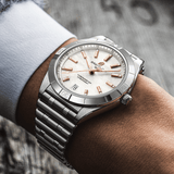 Breitling Chronomat 36 Mother of Pearl Dial Silver Steel Strap Watch for Women - A10380101A4A1 Buy Now By Breitling