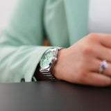 Breitling Chronomat Automatic 36 Green Dial Silver Steel Strap Watch for Women - A10380101L1A1 Buy Now By Breitling