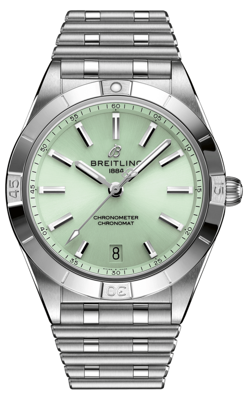 Breitling Chronomat Automatic 36 Green Dial Silver Steel Strap Watch for Women - A10380101L1A1 Buy Now By Breitling