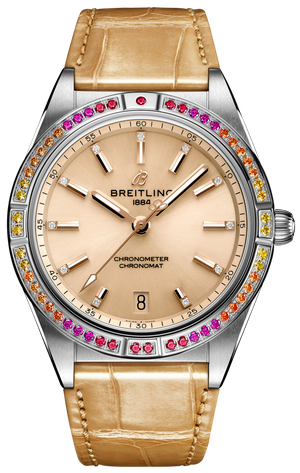 Breitling Chronomat Automatic 36 South Sea Brown Dial Brown Leather Strap Watch for Women - A10380611A1P1 Buy Now By Breitling