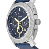 Fossil Machine Chronograph Blue Dial Blue Leather Strap Watch for Men - FS5262 Buy Now By Fossil