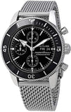 Breitling Superocean Heritage Chronograph 44 Black Dial Silver Mesh Bracelet Watch for Men - A13313121B1A1 Buy Now By Breitling