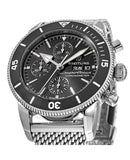 Breitling Superocean Heritage Chronograph 44 Black Dial Silver Mesh Bracelet Watch for Men - A13313121B1A1 Buy Now By Breitling