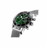 Breitling Superocean Heritage Chronograph 44 Green Dial Silver Mesh Bracelet Watch for Men - A13313121L1A1 Buy Now By Breitling