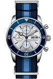 Breitling Superocean Heritage Chronograph 44 Ocean Conservancy Silver Dial Two Tone NATO Strap Watch for Men - A133131A1G1W1 Buy Now By Breitling
