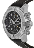 Breitling Avenger Chronograph 45mm Black Dial Black Leather Strap Watch for Men - A13317101B1X1 Buy Now By Breitling