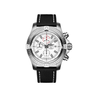 Breitling Super Avenger Chronograph 48 White Dial Black Nylon Strap Watch for Men - A133751A1A1X1 Buy Now By Breitling