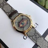 Gucci G Timeless Eye Beige Dial Beige Leather Strap Watch For Men - YA1264022 Buy Now By Gucci