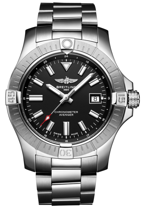 Breitling Avenger Automatic 43mm Black Dial Silver Steel Strap Watch for Men - A17318101B1A1 Buy Now By Breitling