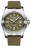 Breitling Avenger Automatic GMT 43 Green Dial Green Nylon Strap Watch for Men - A17318101L1X1 Buy Now By Breitling