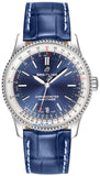 Breitling Navitimer Automatic 38mm Blue Dial Blue Leather Strap Mens Watch - A17325211C1P1 Buy Now By Breitling