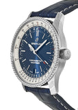 Breitling Navitimer Automatic 38mm Blue Dial Blue Leather Strap Mens Watch - A17325211C1P1 Buy Now By Breitling