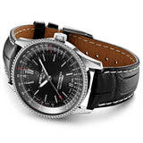 Breitling Navitimer Automatic 38mm Black Dial Black Leather Strap Mens Watch - A17325241B1P1 Buy Now By Breitling