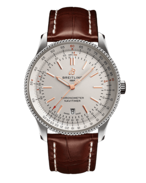 Breitling Navitimer 1 Automatic 41mm White Dial Brown Leather Strap Mens Watch - A17326211G1P1 Buy Now By Breitling