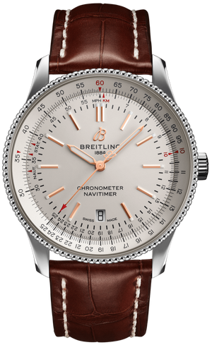 Breitling Navitimer Automatic 41 White Dial Brown Leather Strap Watch for Men - A17326211G1P2 Buy Now By Breitling