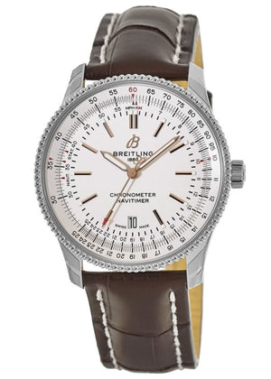 Breitling Navitimer Automatic 41 White Dial Brown Leather Strap Watch for Men - A17326211G1P2 Buy Now By Breitling