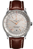 Breitling Navitimer Automatic 41 White Dial Brown Leather Strap Watch for Men - A17326211G1P2 Buy Now By Breitling