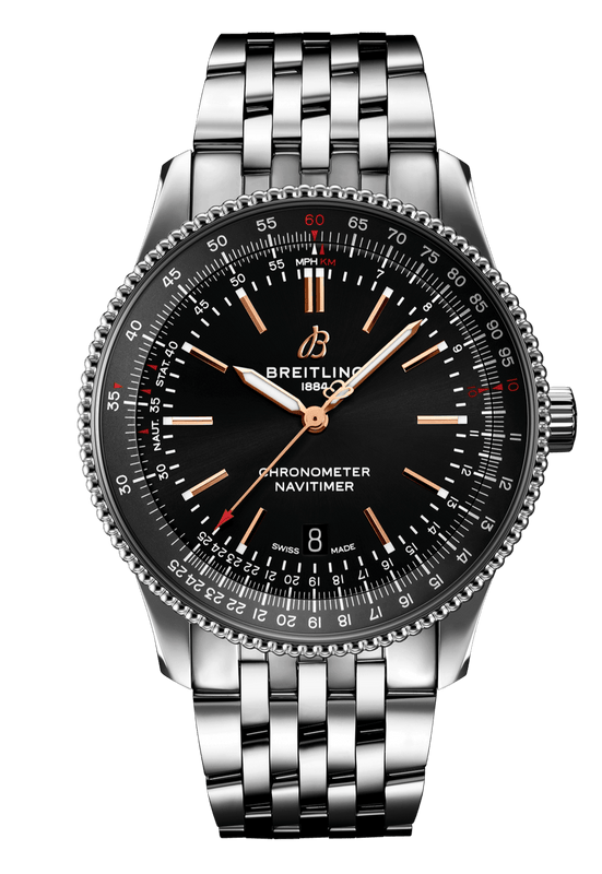 Breitling Navitimer Automatic 41mm Black Dial Silver Steel Strap Watch for Men - A17326241B1A1 Buy Now By Breitling