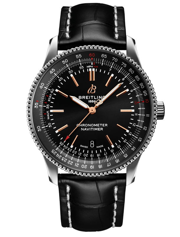 Breitling Automatic 41mm Black Dial Black Leather Strap Watch for Men - A17326241B1P1 Buy Now By Breitling