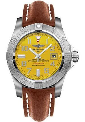 Breitling Avenger 11 Seawolf Stainless Steel Cobra Yellow Dial Mens Watch - A1733110/I519/434X Buy Now By Breitling