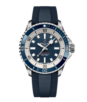 Breitling Superocean Automatic 42mm Blue Dial Blue Rubber Strap Watch for Men - A17375E71C1S1 Buy Now By Breitling
