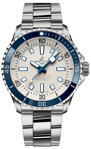 Breitling Superocean Automatic 42 White Dial Green Silver Steel Strap Watch for Men - A17375E71G1A1 Buy Now By Breitling