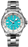 Breitling Superocean Automatic 36 Turquoise Dial Silver Steel Strap Watch for Men - A17377211C1A1 Buy Now By Breitling